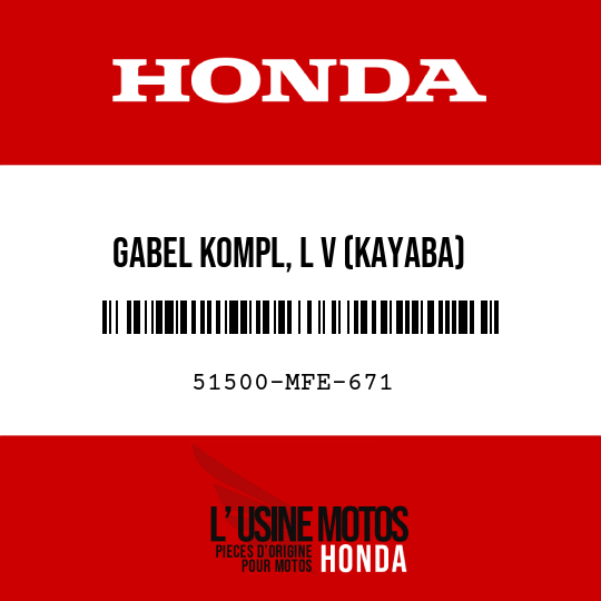 image de 51500-MFE-671 GABEL KOMPL, L V (KAYABA)