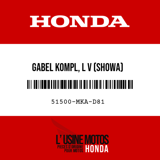 image de 51500-MKA-D81 GABEL KOMPL, L V (SHOWA)
