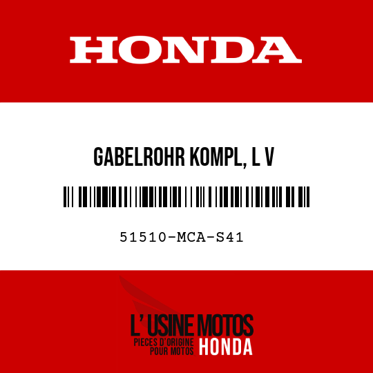 image de 51510-MCA-S41 GABELROHR KOMPL, L V