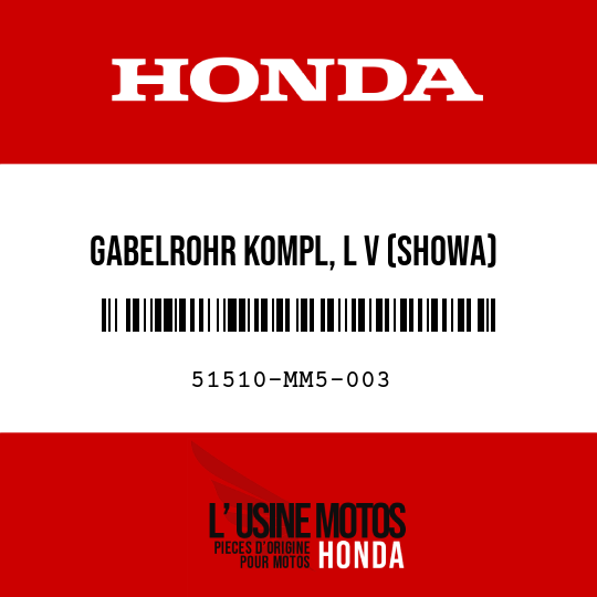 image de 51510-MM5-003 GABELROHR KOMPL, L V (SHOWA)