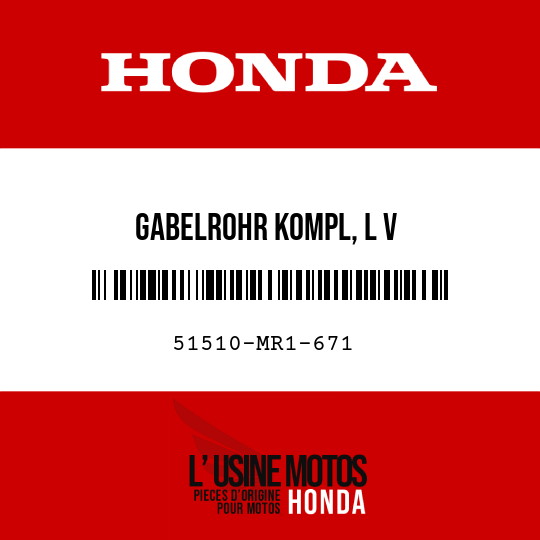 image de 51510-MR1-671 GABELROHR KOMPL, L V