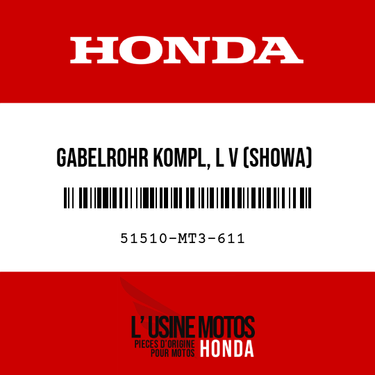 image de 51510-MT3-611 GABELROHR KOMPL, L V (SHOWA)