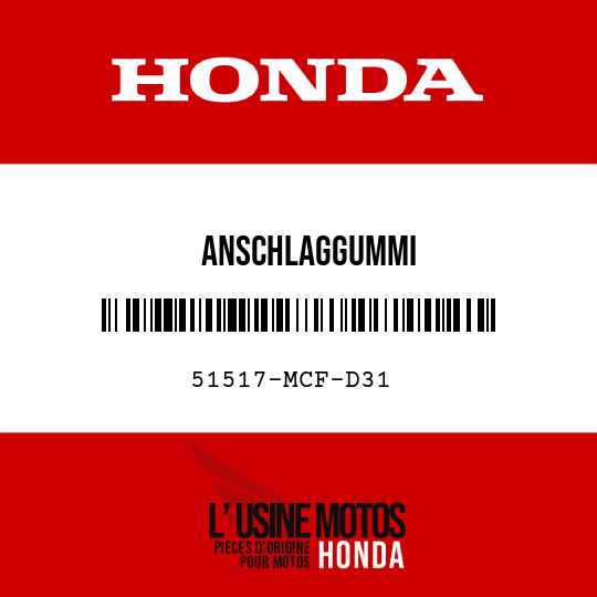 image de 51517-MCF-D31 ANSCHLAGGUMMI