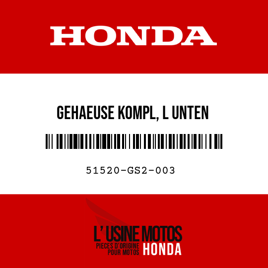 image de 51520-GS2-003 GEHAEUSE KOMPL, L UNTEN