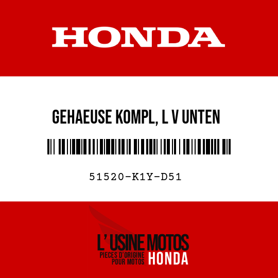 image de 51520-K1Y-D51 GEHAEUSE KOMPL, L V UNTEN