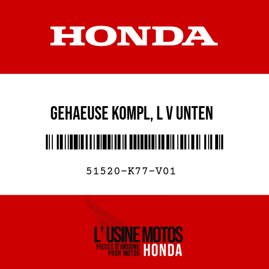 image de 51520-K77-V01 GEHAEUSE KOMPL, L V UNTEN