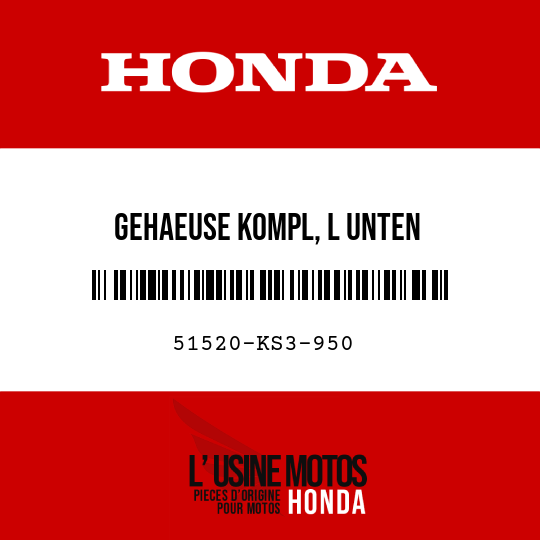 image de 51520-KS3-950 GEHAEUSE KOMPL, L UNTEN