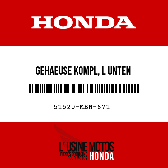 image de 51520-MBN-671 GEHAEUSE KOMPL, L UNTEN