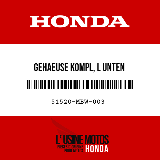 image de 51520-MBW-003 GEHAEUSE KOMPL, L UNTEN