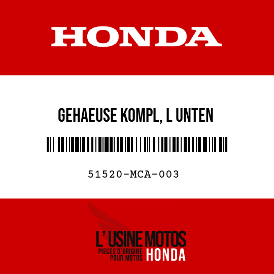 image de 51520-MCA-003 GEHAEUSE KOMPL, L UNTEN