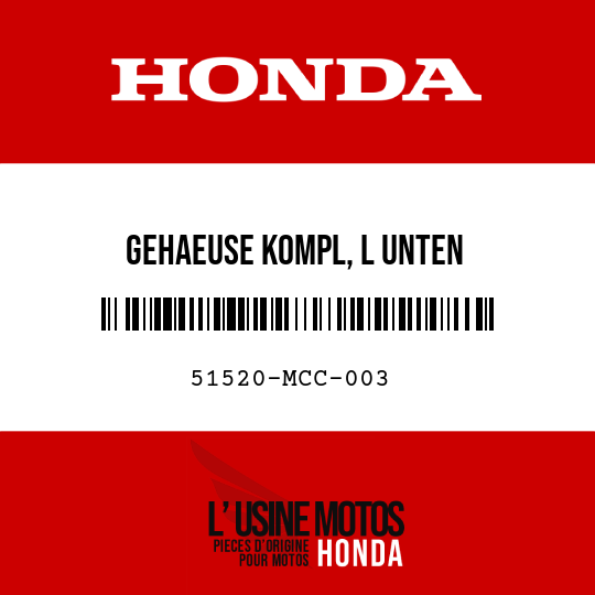 image de 51520-MCC-003 GEHAEUSE KOMPL, L UNTEN