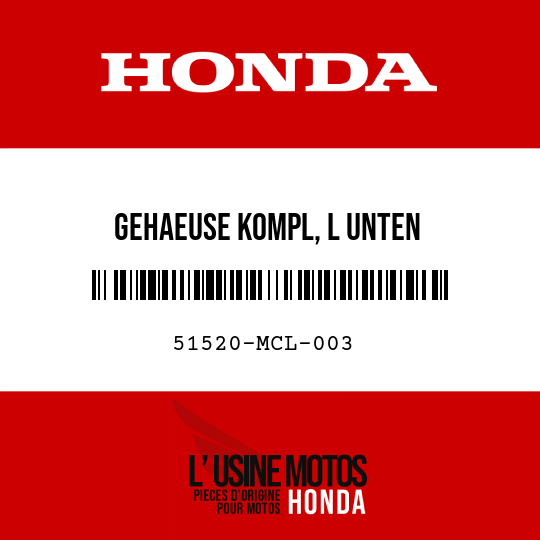 image de 51520-MCL-003 GEHAEUSE KOMPL, L UNTEN