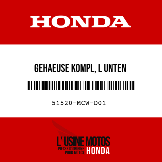 image de 51520-MCW-D01 GEHAEUSE KOMPL, L UNTEN