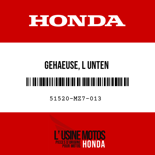 image de 51520-MZ7-013 GEHAEUSE, L UNTEN