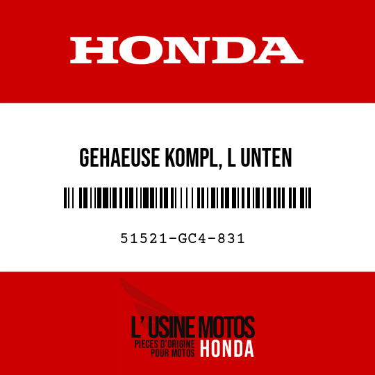 image de 51521-GC4-831 GEHAEUSE KOMPL, L UNTEN