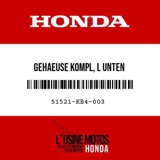 image de 51521-KB4-003 GEHAEUSE KOMPL, L UNTEN