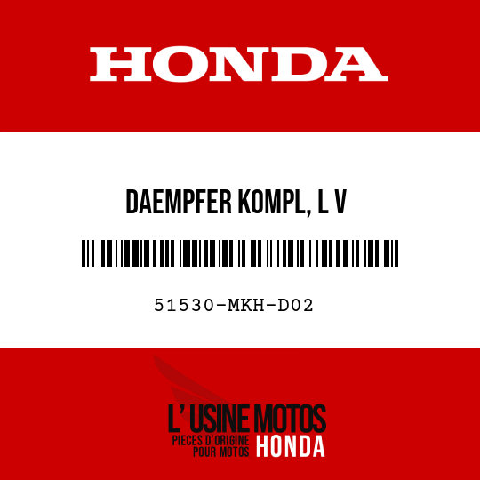 image de 51530-MKH-D02 DAEMPFER KOMPL, L V