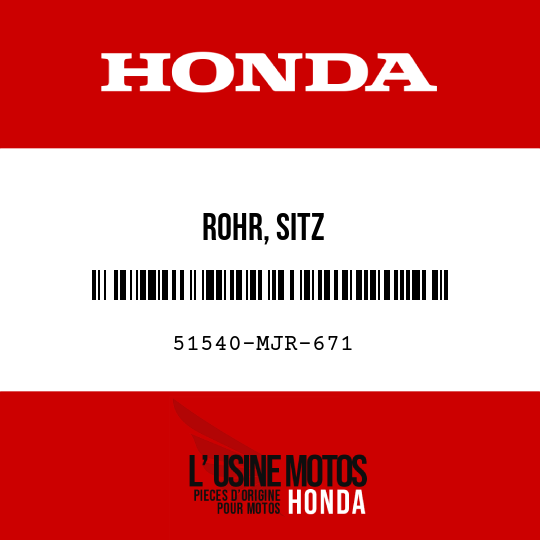 image de 51540-MJR-671 ROHR, SITZ