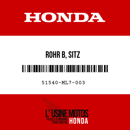 image de 51540-ML7-003 ROHR B, SITZ