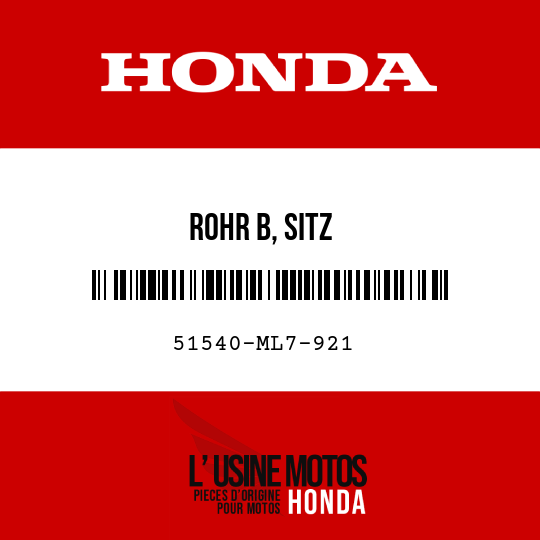image de 51540-ML7-921 ROHR B, SITZ
