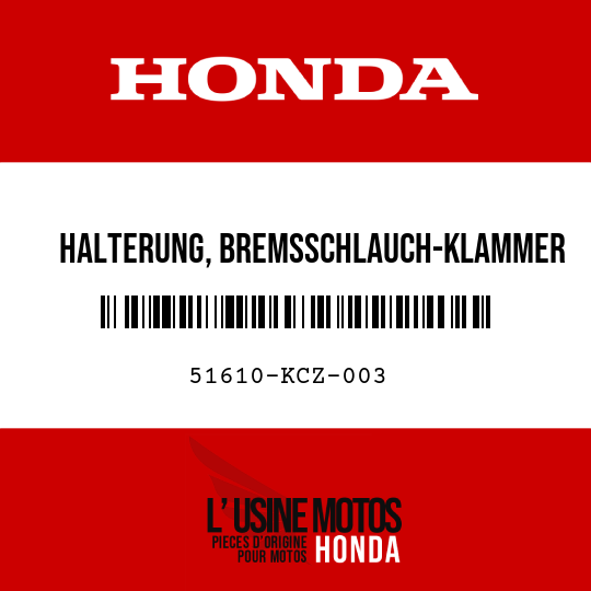 image de 51610-KCZ-003 HALTERUNG, BREMSSCHLAUCH-KLAMMER