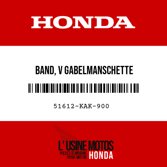 image de 51612-KAK-900 BAND, V GABELMANSCHETTE