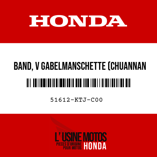image de 51612-KTJ-C00 BAND, V GABELMANSCHETTE (CHUANNAN ABSORBER)