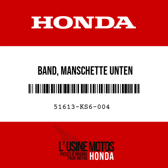 image de 51613-KS6-004 BAND, MANSCHETTE UNTEN