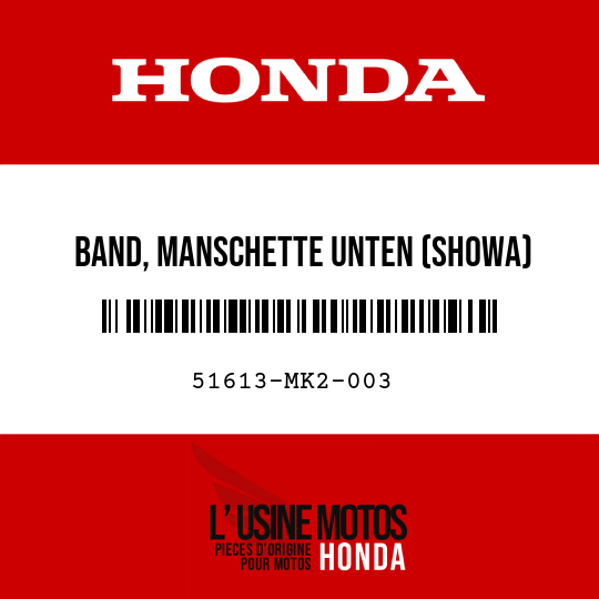 image de 51613-MK2-003 BAND, MANSCHETTE UNTEN (SHOWA)