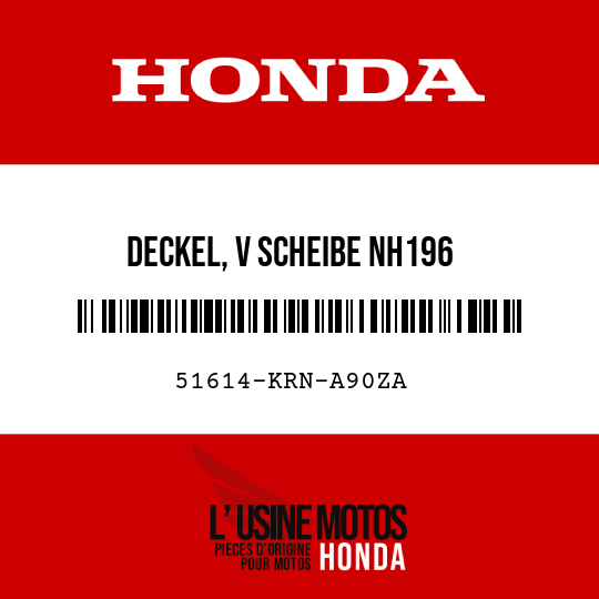 image de 51614-KRN-A90ZA DECKEL, V SCHEIBE NH196