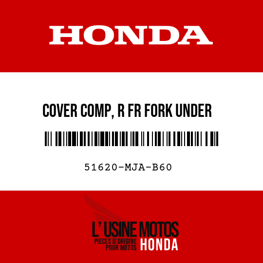 image de 51620-MJA-B60 COVER COMP, R FR FORK UNDER