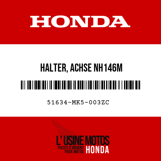 image de 51634-MK5-003ZC HALTER, ACHSE NH146M 