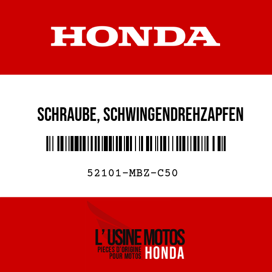 image de 52101-MBZ-C50 SCHRAUBE, SCHWINGENDREHZAPFEN