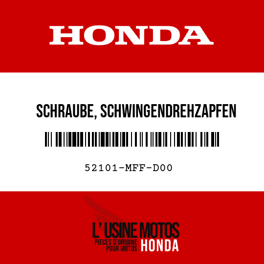 image de 52101-MFF-D00 SCHRAUBE, SCHWINGENDREHZAPFEN