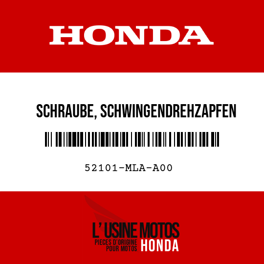 image de 52101-MLA-A00 SCHRAUBE, SCHWINGENDREHZAPFEN