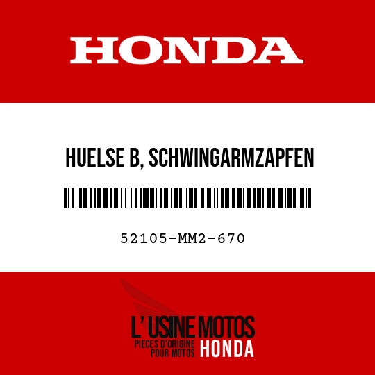 image de 52105-MM2-670 HUELSE B, SCHWINGARMZAPFEN