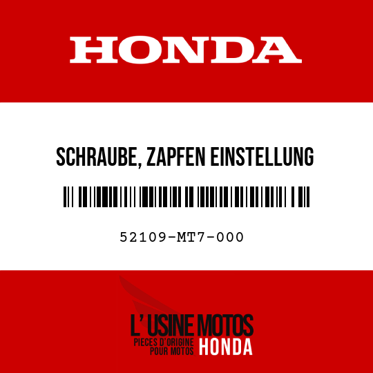 image de 52109-MT7-000 SCHRAUBE, ZAPFEN EINSTELLUNG
