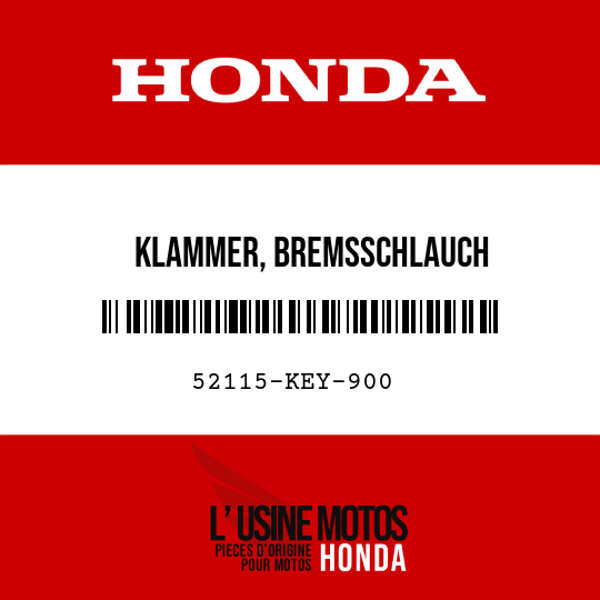 image de 52115-KEY-900 KLAMMER, BREMSSCHLAUCH