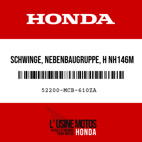 image de 52200-MCB-610ZA SCHWINGE, NEBENBAUGRUPPE, H NH146M 