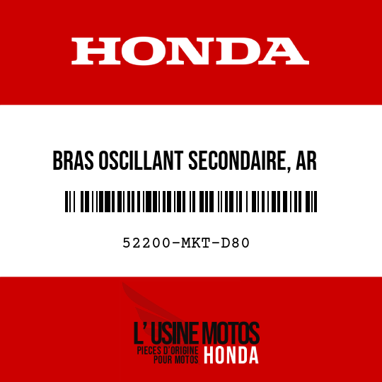 image de 52200-MKT-D80 BRAS OSCILLANT SECONDAIRE, AR