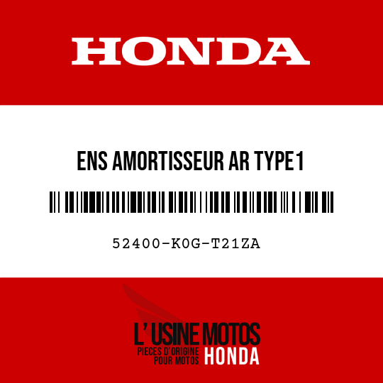 image de 52400-K0G-T21ZA ENS AMORTISSEUR AR TYPE1