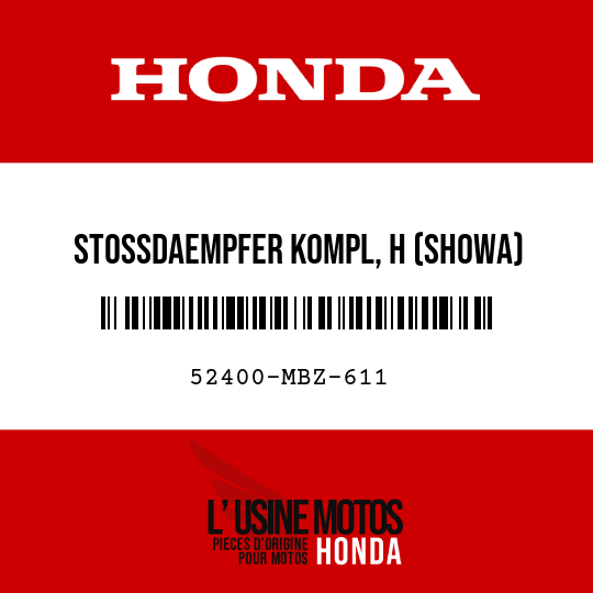 image de 52400-MBZ-611 STOSSDAEMPFER KOMPL, H (SHOWA)