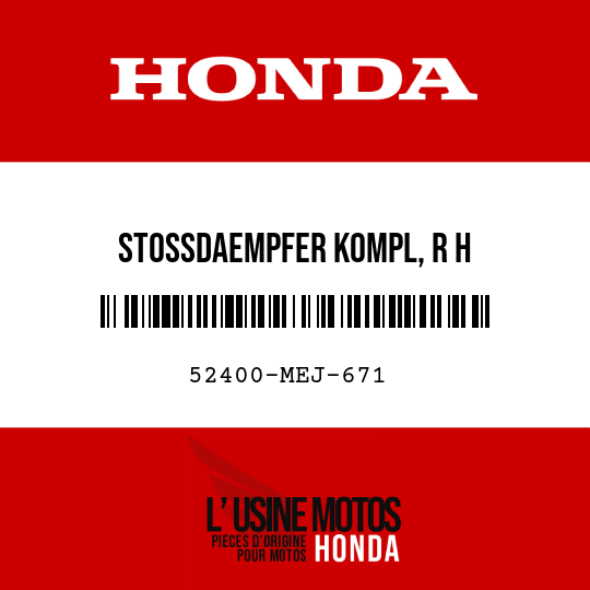 image de 52400-MEJ-671 STOSSDAEMPFER KOMPL, R H
