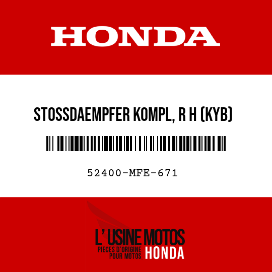 image de 52400-MFE-671 STOSSDAEMPFER KOMPL, R H (KYB)