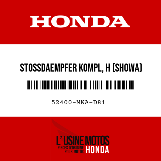 image de 52400-MKA-D81 STOSSDAEMPFER KOMPL, H (SHOWA)