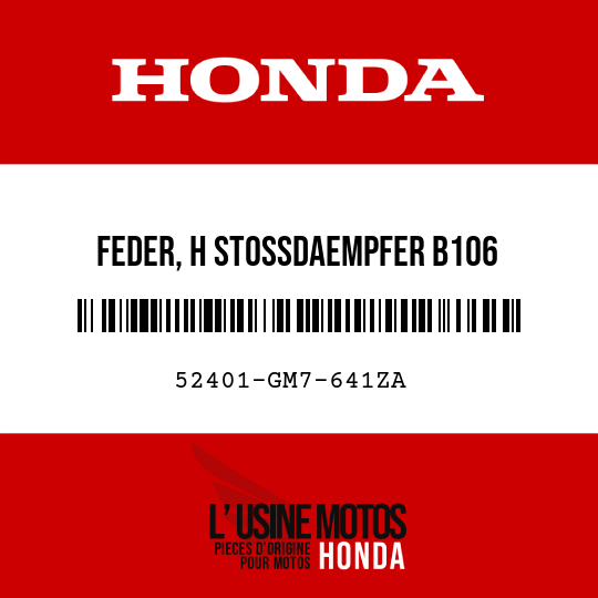 image de 52401-GM7-641ZA FEDER, H STOSSDAEMPFER B106 (70KG/MM YELLOW SHOWA)
