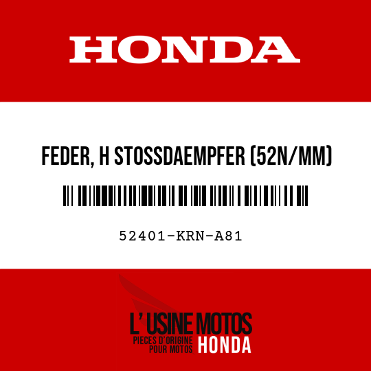 image de 52401-KRN-A81 FEDER, H STOSSDAEMPFER (52N/MM)