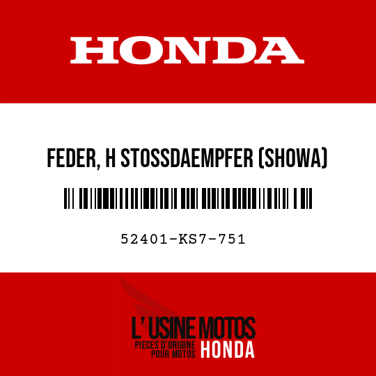 image de 52401-KS7-751 FEDER, H STOSSDAEMPFER (SHOWA) (4707N/MM,48KG/MM WHITE)