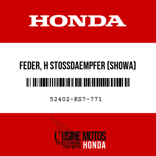 image de 52402-KS7-771 FEDER, H STOSSDAEMPFER (SHOWA) (4707N/MM,48KG/MM WHITE)