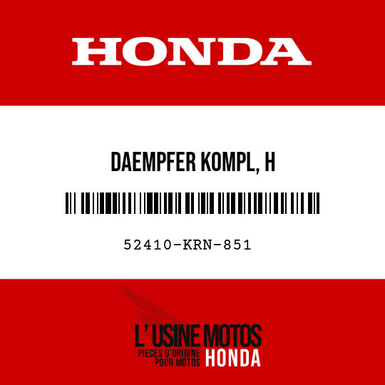 image de 52410-KRN-851 DAEMPFER KOMPL, H